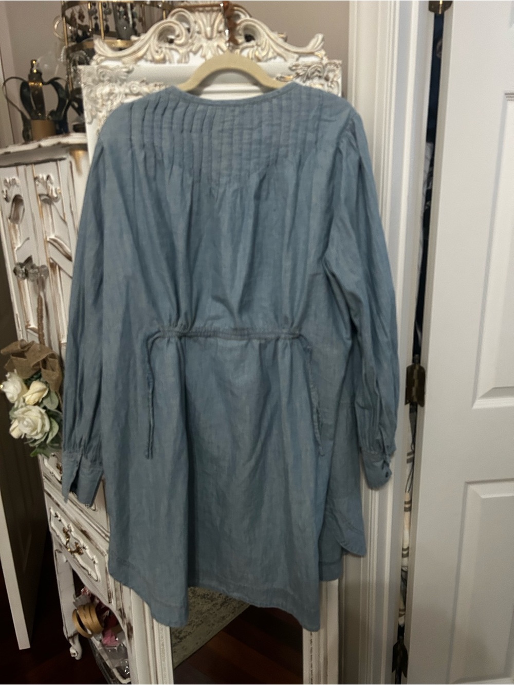 Free People Denim Darling Mini Dress Large - Picture 3 of 14
